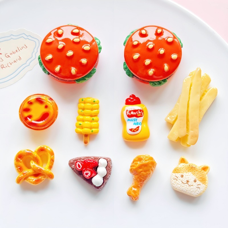 Resin Art Beach Theme - Aksesori DIY Resin Burger Kentang Goreng