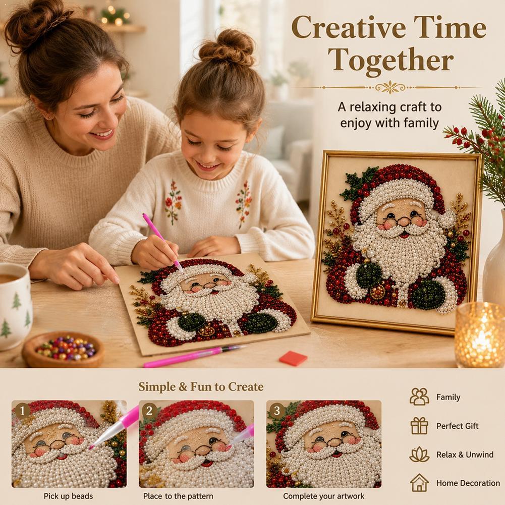 Resin Art Kit - Kit Seni Mutiara Santa Claus Natal