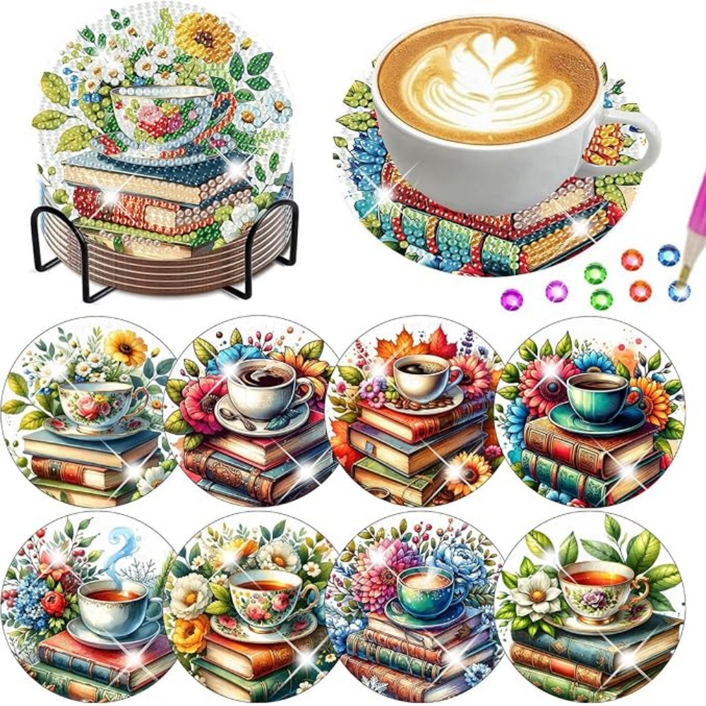Resin Art Guide Book - 8PCS/DIY Lukisan Berlian untuk Tatakan Gelas