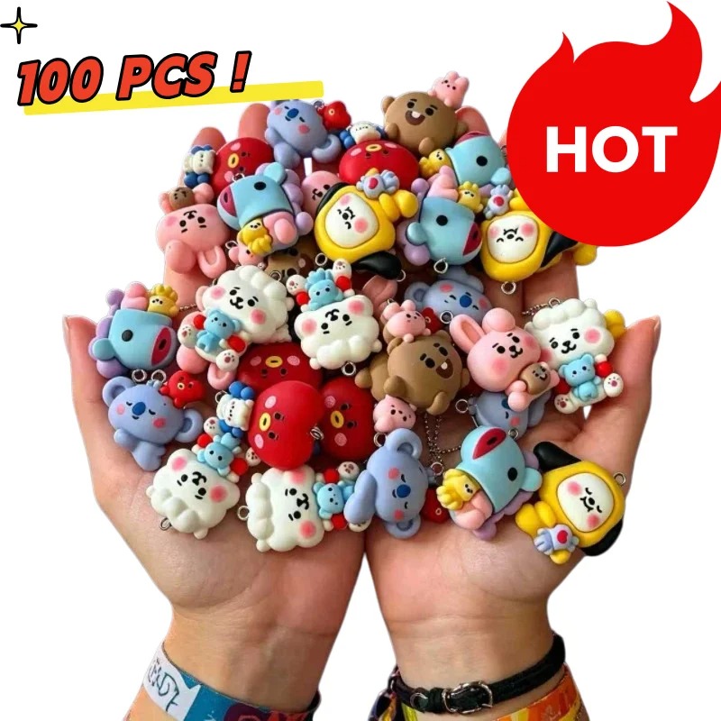 Resin Art Diy Kit - 7pcs BT21 Resin Kartun Charm Aksesoris