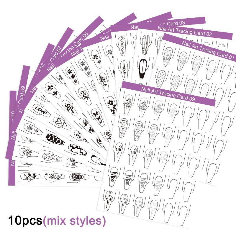 Resin Art Guide Book - 10 Buah Kertas Latihan Garis Seni
