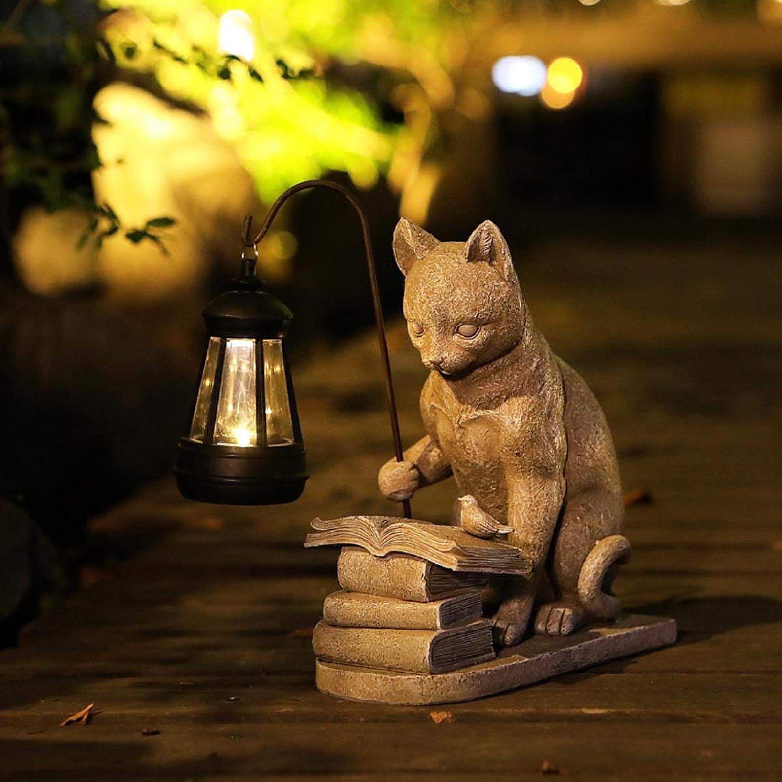 Resin Art Sculptures - Patung Mini Taman Surya Lampu Surya