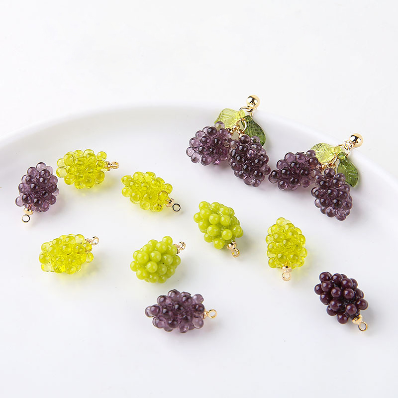 Resin Art Diy Kit - 6 buah liontin resin berbentuk buah