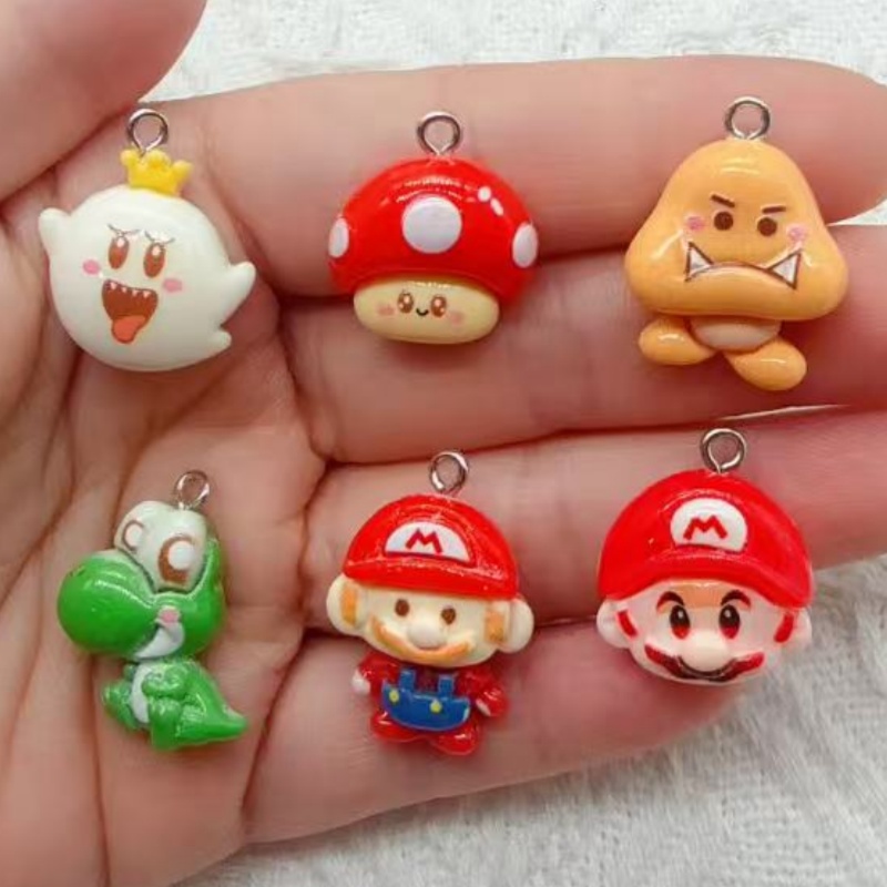 Resin Art Diy Kit - 10 buah liontin kartun resin, aksesoris