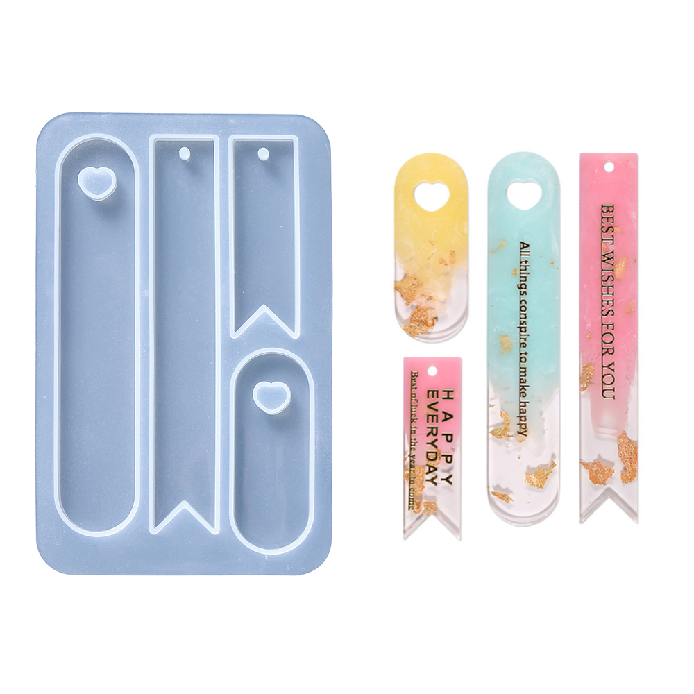 Resin Art Guide Book - Cetakan silikon pembatas buku Oval cetakan