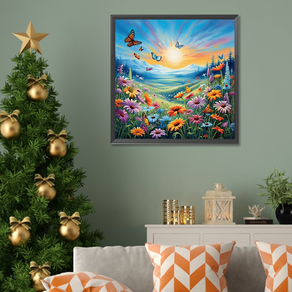 Resin Art Kit - Lukisan Berlian Keluarga Rusa Lucu Bunga
