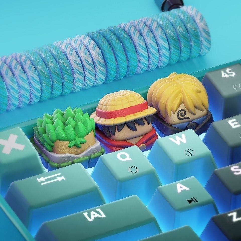 Resin Art Workshop - Baru Kawaii ONE PIECE Luffy Keycaps
