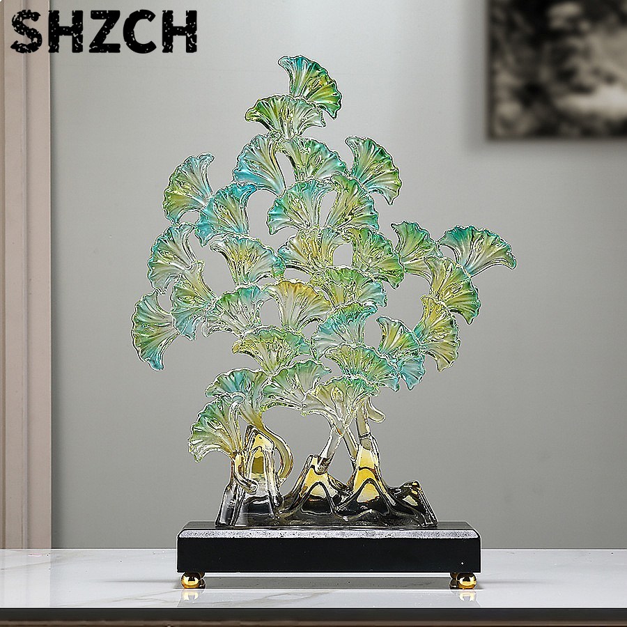Resin Art Sculptures - Patung Resin Pohon Ginkgo Fa Cai,