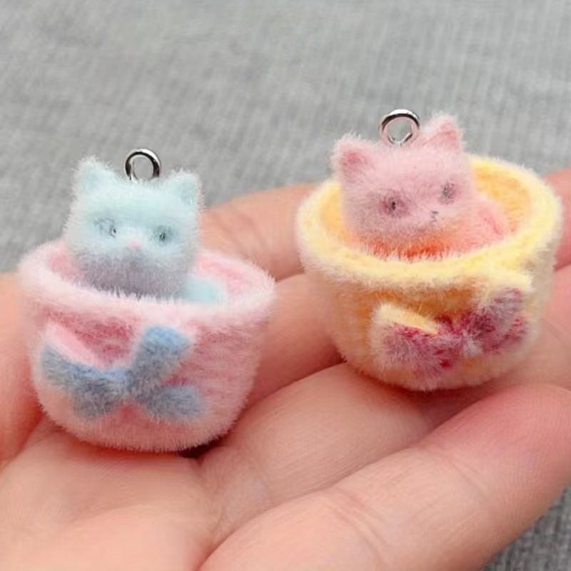4 buah liontin kucing resin 3D - Resin Art Diy Kit ulasan dan harga