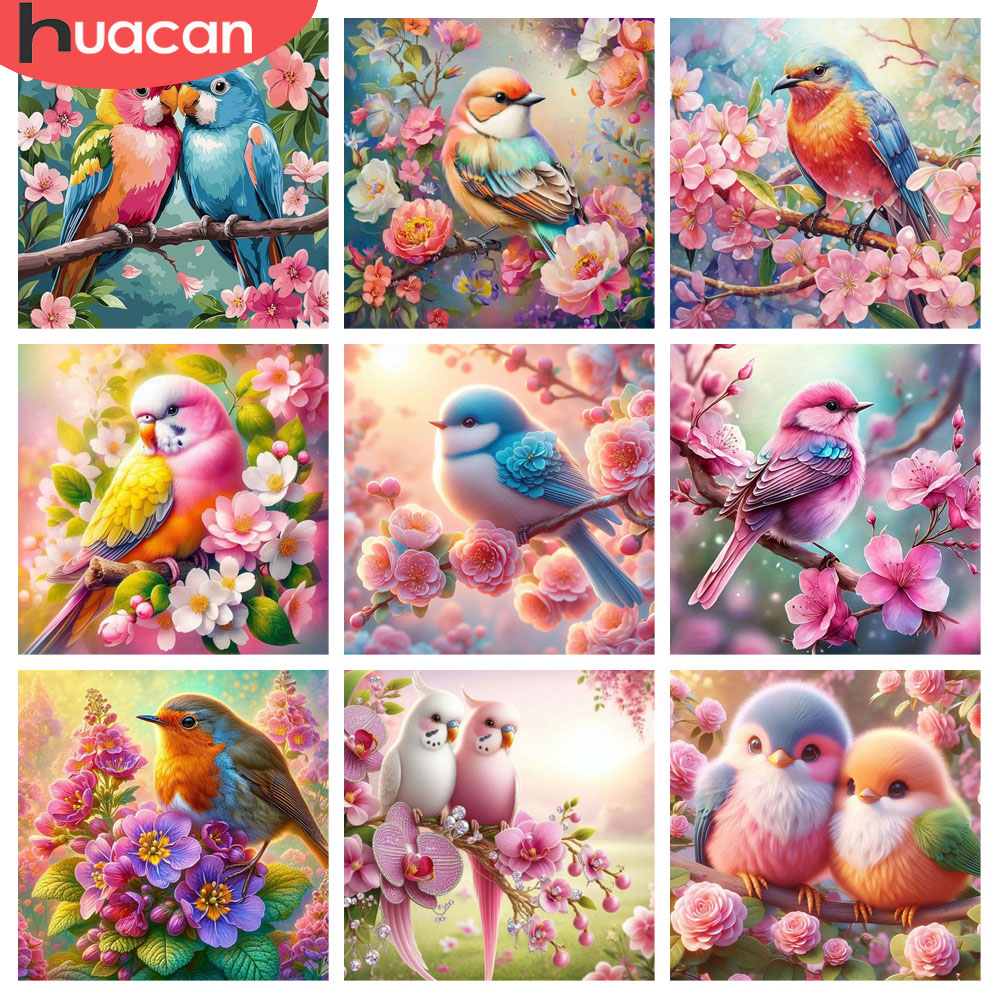 HUACAN Lukisan Berlian Burung  - Resin Art Rose ulasan dan harga