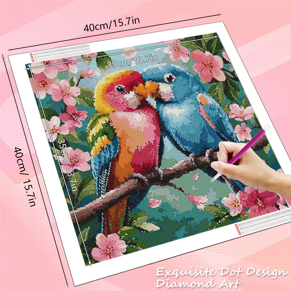 HUACAN Lukisan Berlian Burung  - Resin Art Rose ulasan dan harga
