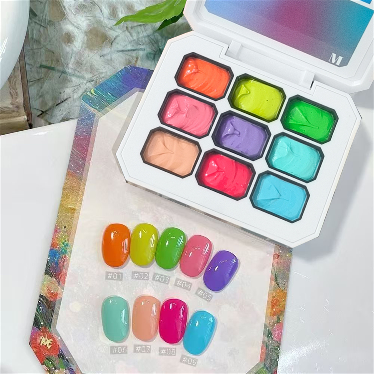 1 Buah Cat Kuku Solid 9 Warna  - Resin Art Gel ulasan dan harga