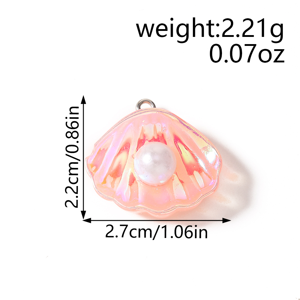 10 buah liontin kerang pantai  - Resin Art Beach Theme ulasan dan harga