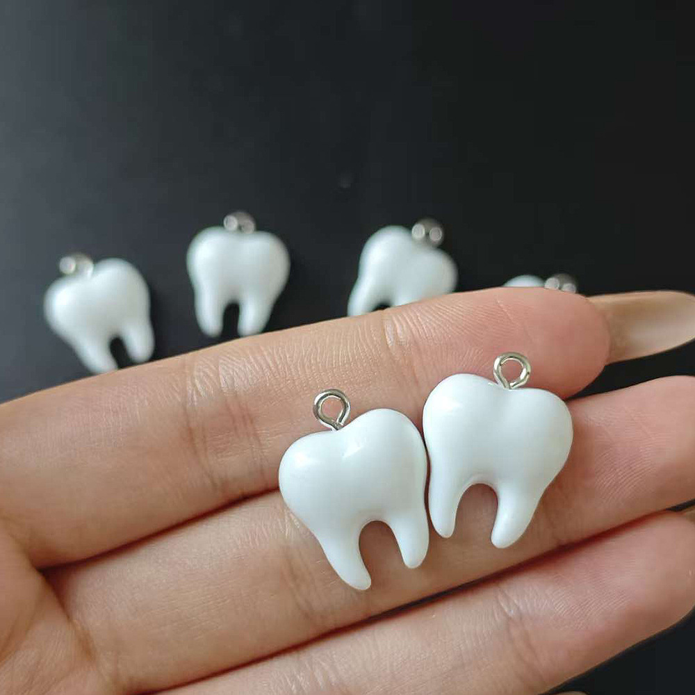 10 Buah Liontin Resin Gigi Put - Resin Art Diy Kit ulasan dan harga