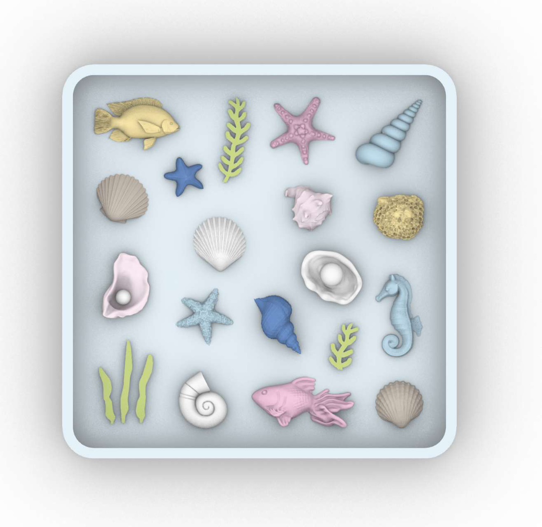 Aksesori Laut 3D Cetakan Resin - Resin Art Tools ulasan dan harga