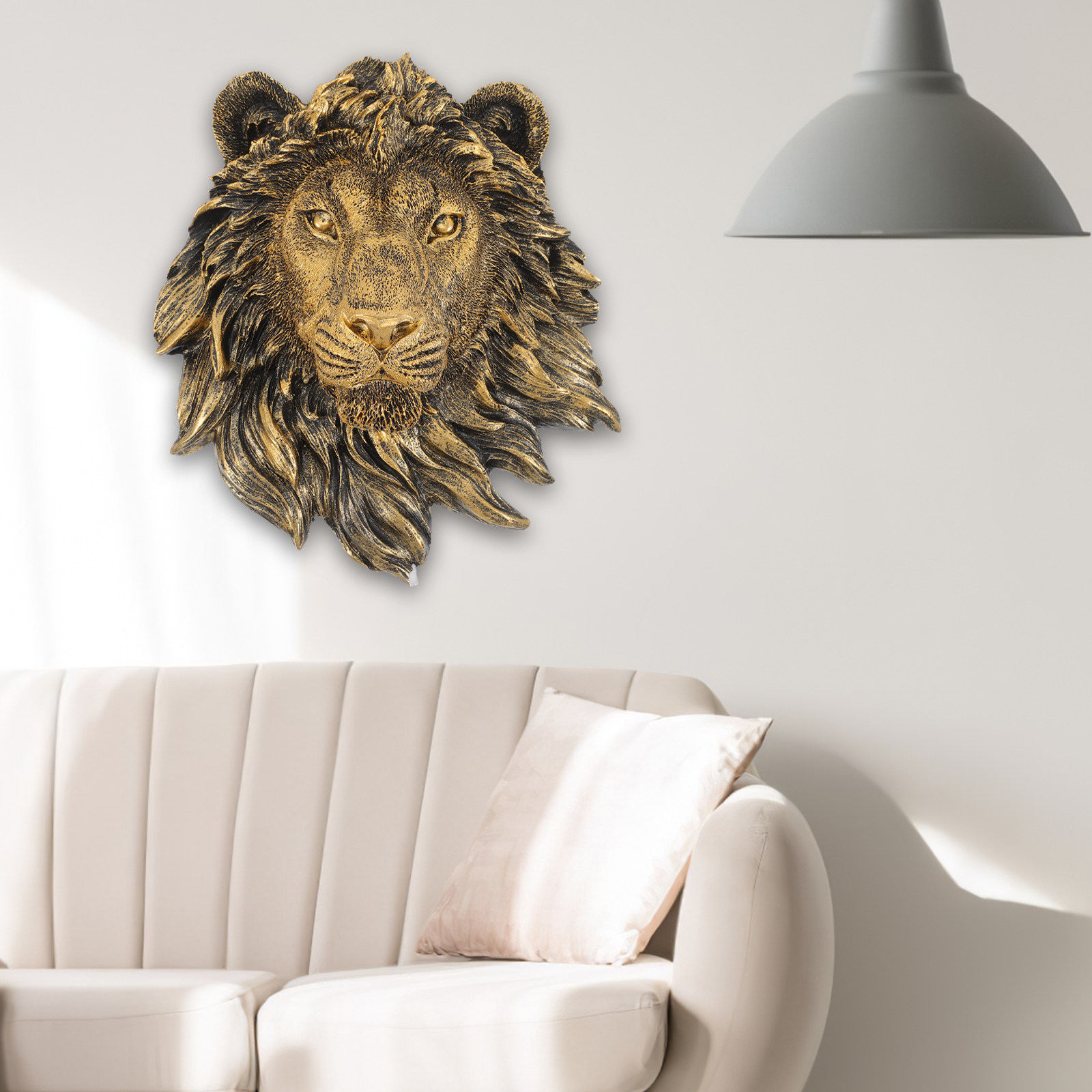 Dekorasi Dinding Singa Imitasi - Resin Art Sculptures ulasan dan harga