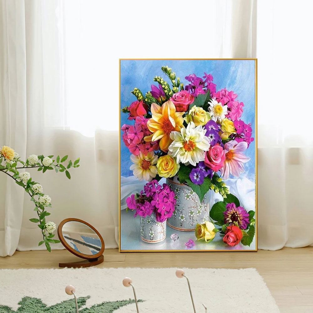Lukisan Berlian 5D Motif Bunga - Resin Art Rose ulasan dan harga