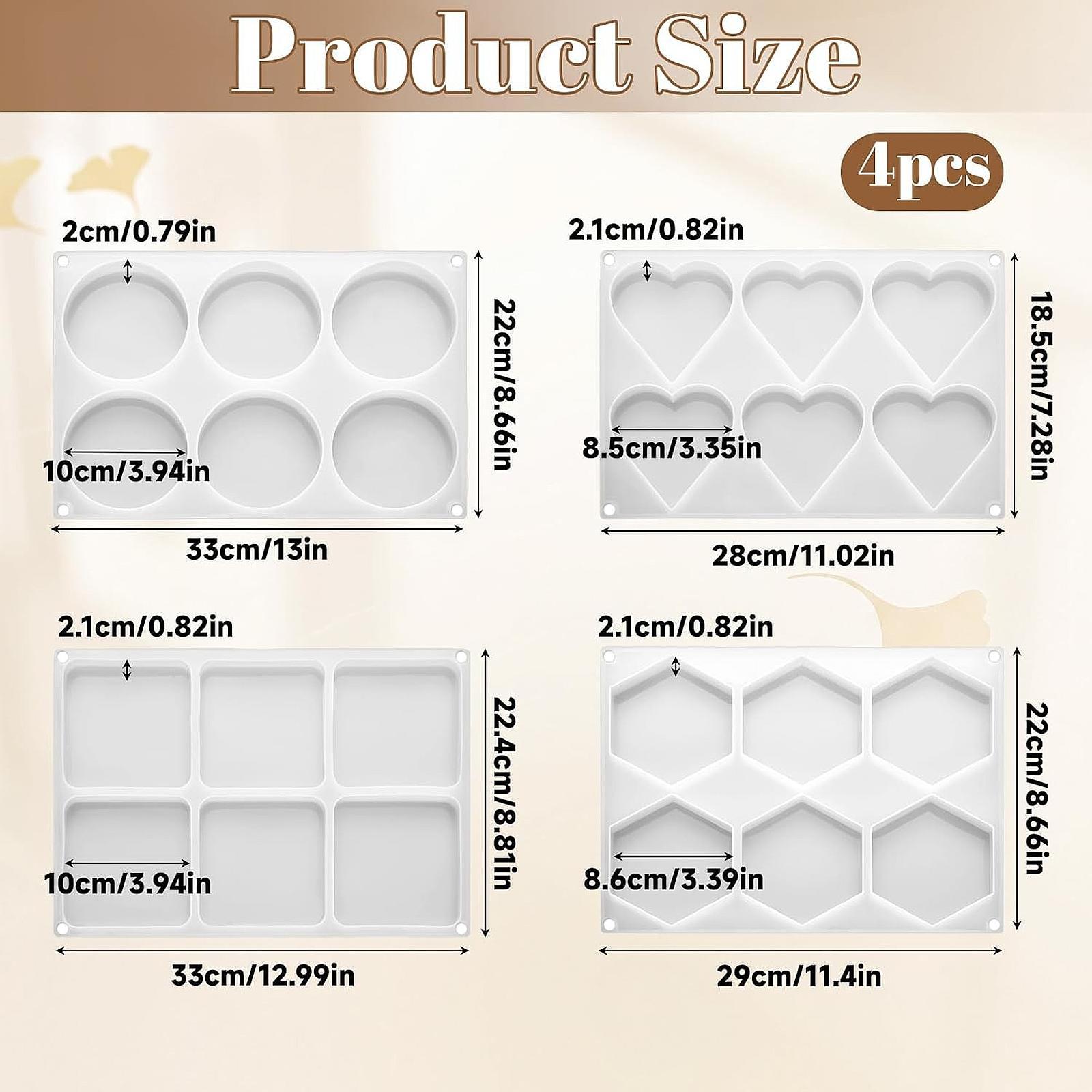 4Pcs Cetakan Coaster Resin Dal - Coaster Mold Square ulasan dan harga