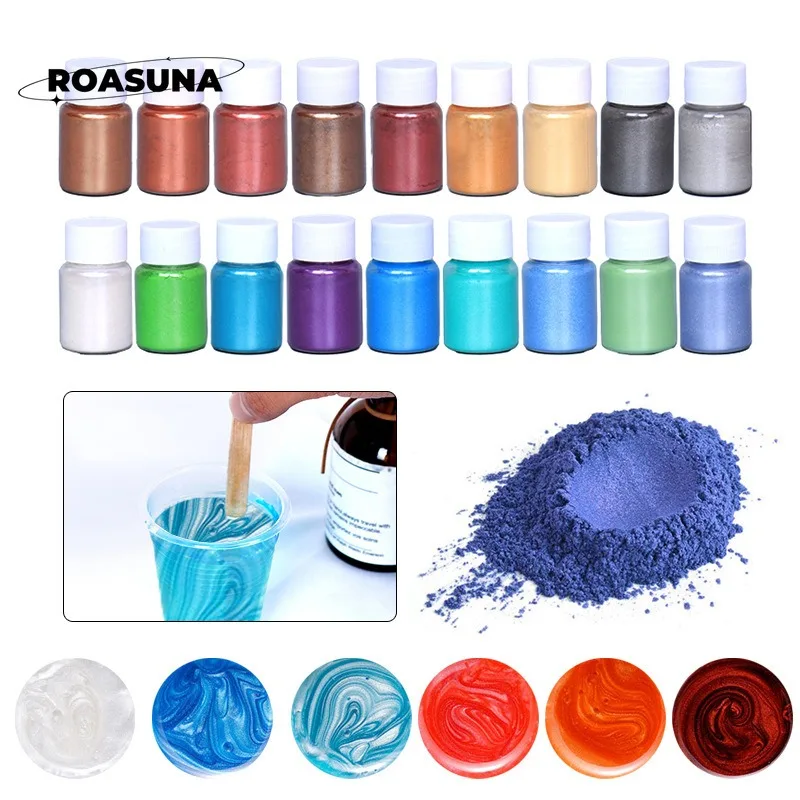 Bubuk mutiara Mika 24 warna un - Resin Color Paste ulasan dan harga