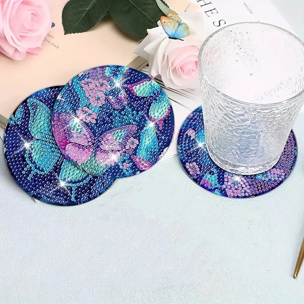8 Coasters Lukisan Berlian den - Resin Art For Beginner ulasan dan harga