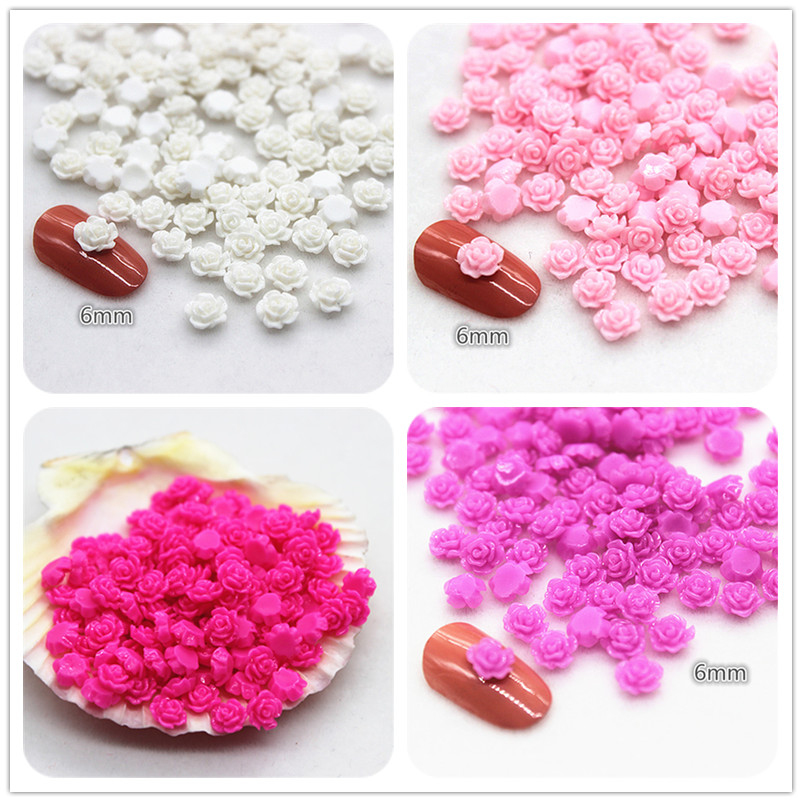 100 Pcs 6 Mm Resin Mini Rose B - Resin Art Rose ulasan dan harga