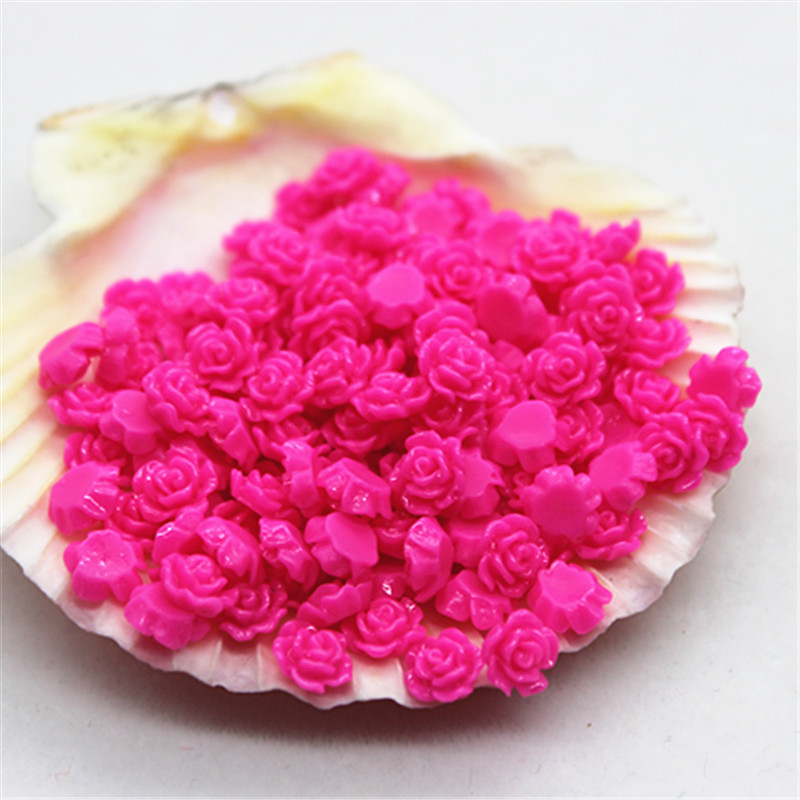 100 Pcs 6 Mm Resin Mini Rose B - Resin Art Rose ulasan dan harga
