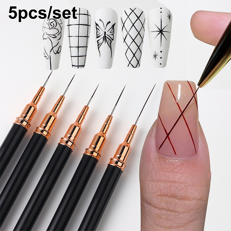 # 5 Buah/Set Kuas Liner Seni K - Resin Art Gel ulasan dan harga