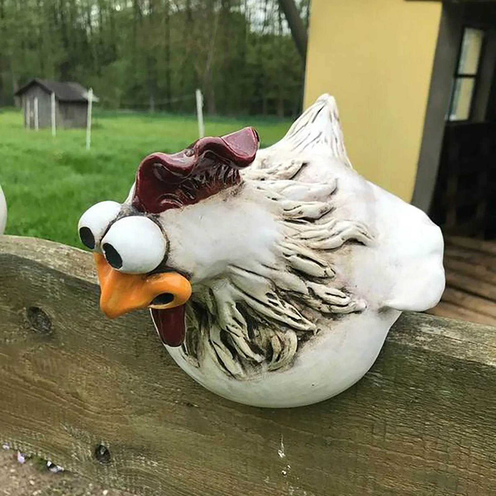 Dekorasi pagar ayam lucu, patu - Resin Art Sculptures ulasan dan harga