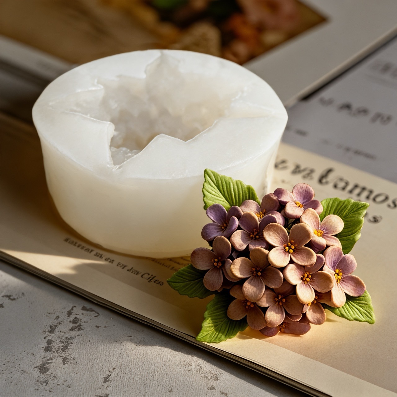 2 Buah Cetakan Silikon Bunga M - Resin Art Rose ulasan dan harga