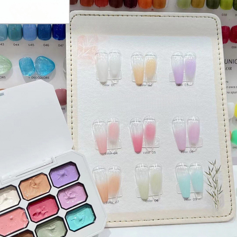 1pc Solid 9-grid Nail Patting  - Resin Art Gel ulasan dan harga