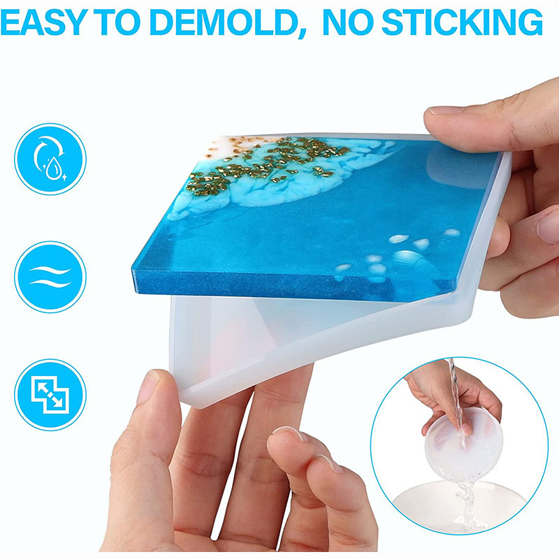 Cetakan silikon Coaster perseg - Coaster Mold Square ulasan dan harga